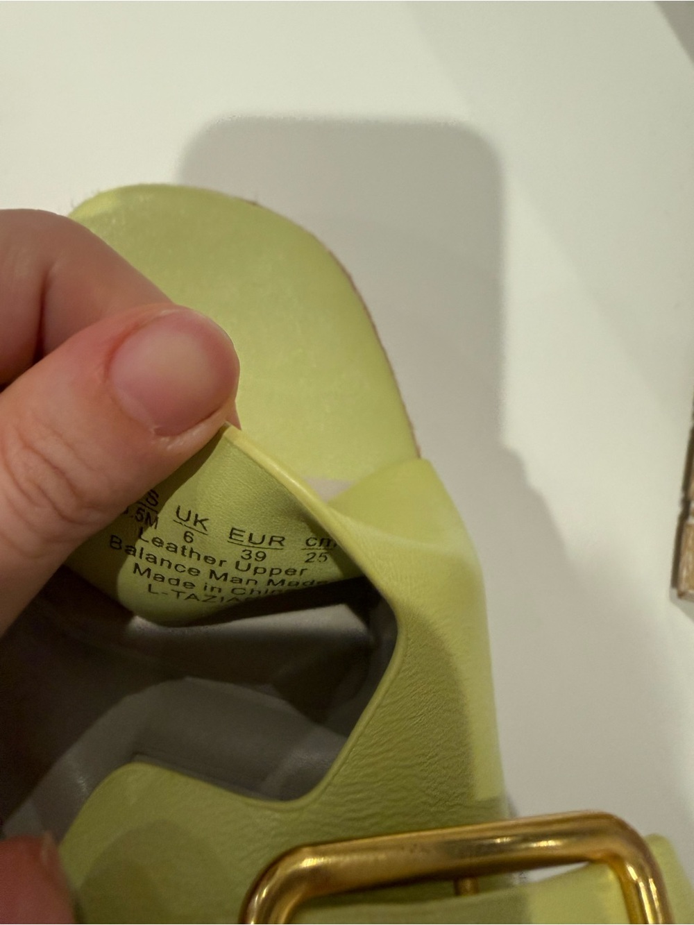 Franco Sarto Taziana Lime Green Leather Espadrille Platform Slide Sandals US 8.5 - Picture 9 of 9
